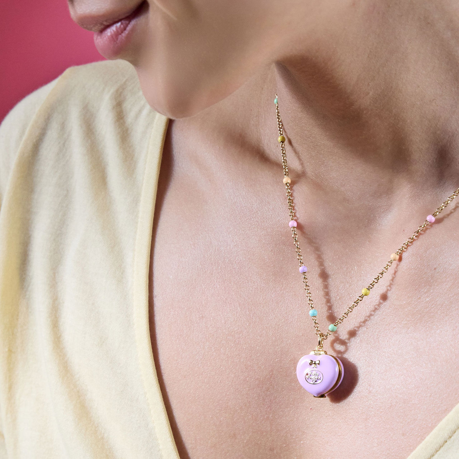 Alex And Ani Polly Pocket&trade; House Locket Necklace in use image number 4