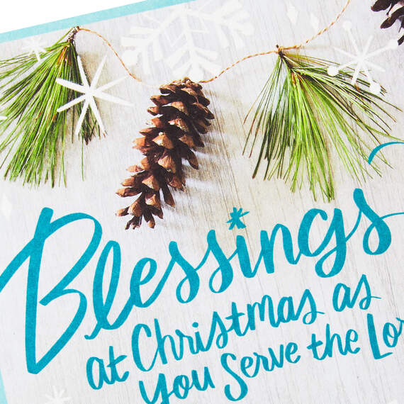 Blessings as You Serve the Lord Religious Christmas Card for Clergy, , large image number 5