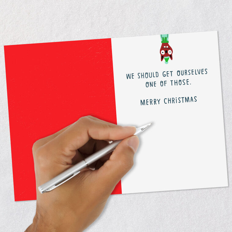 Colorful Cartoon Critter Family Funny Christmas Card Signing card image number 6