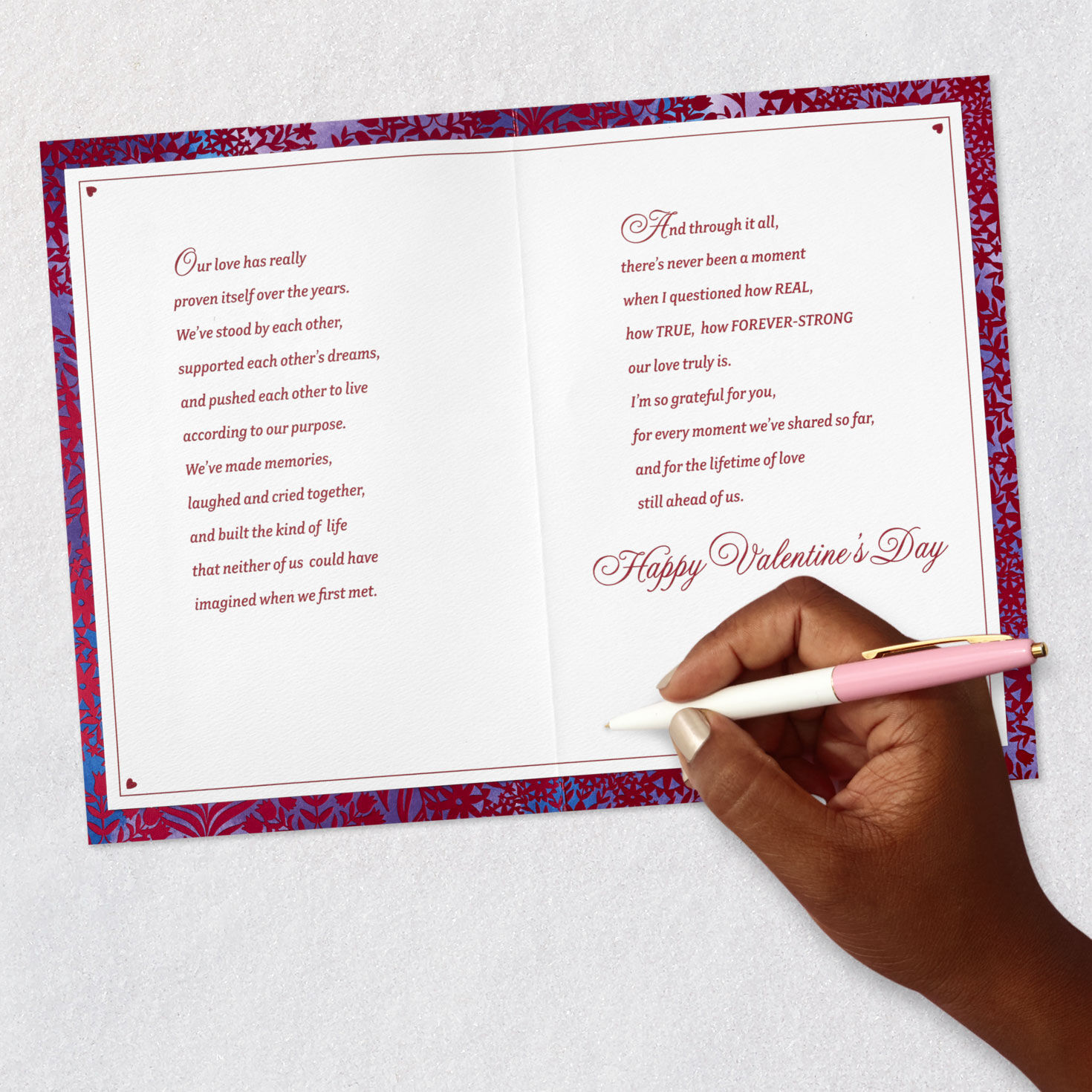 Heart With Mini Card Romantic Valentine's Day Card signing card image number 9