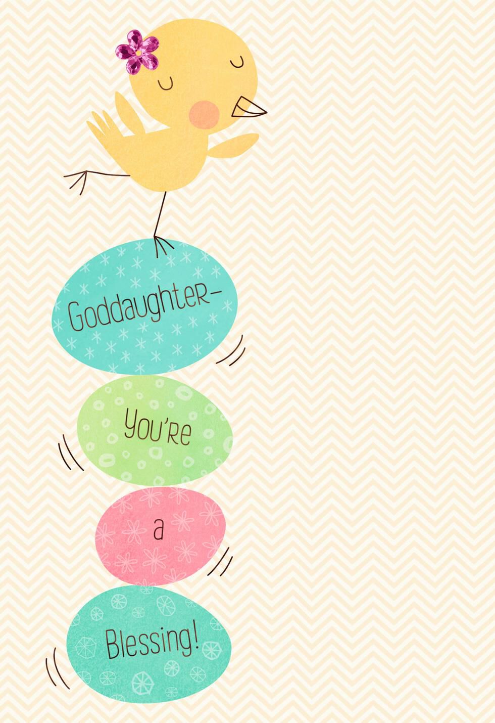 Perfect Balance Easter Card for Goddaughter