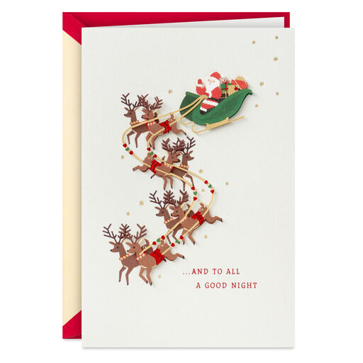 Magic and Memories Santa and Reindeer Christmas Card, 