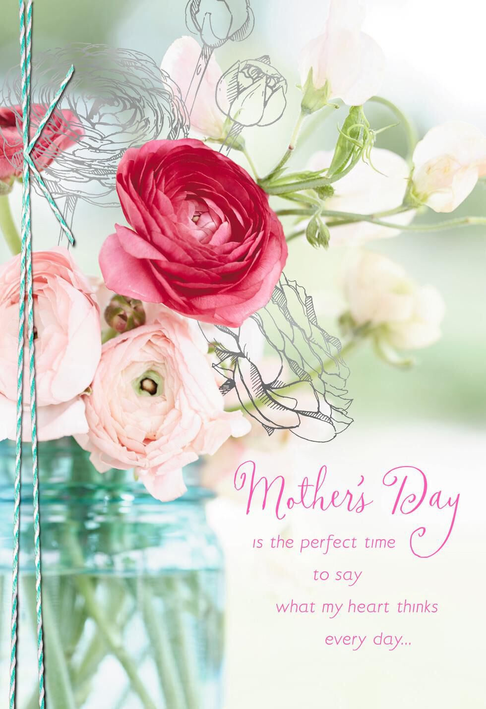 Jar of Flowers Religious Mother's Day Card for Grandmother
