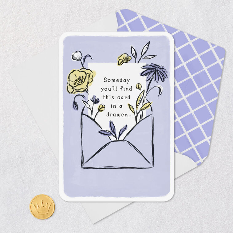 Flowers in Envelope Love Card Card Front with Envelope and Gold Seal image number 5