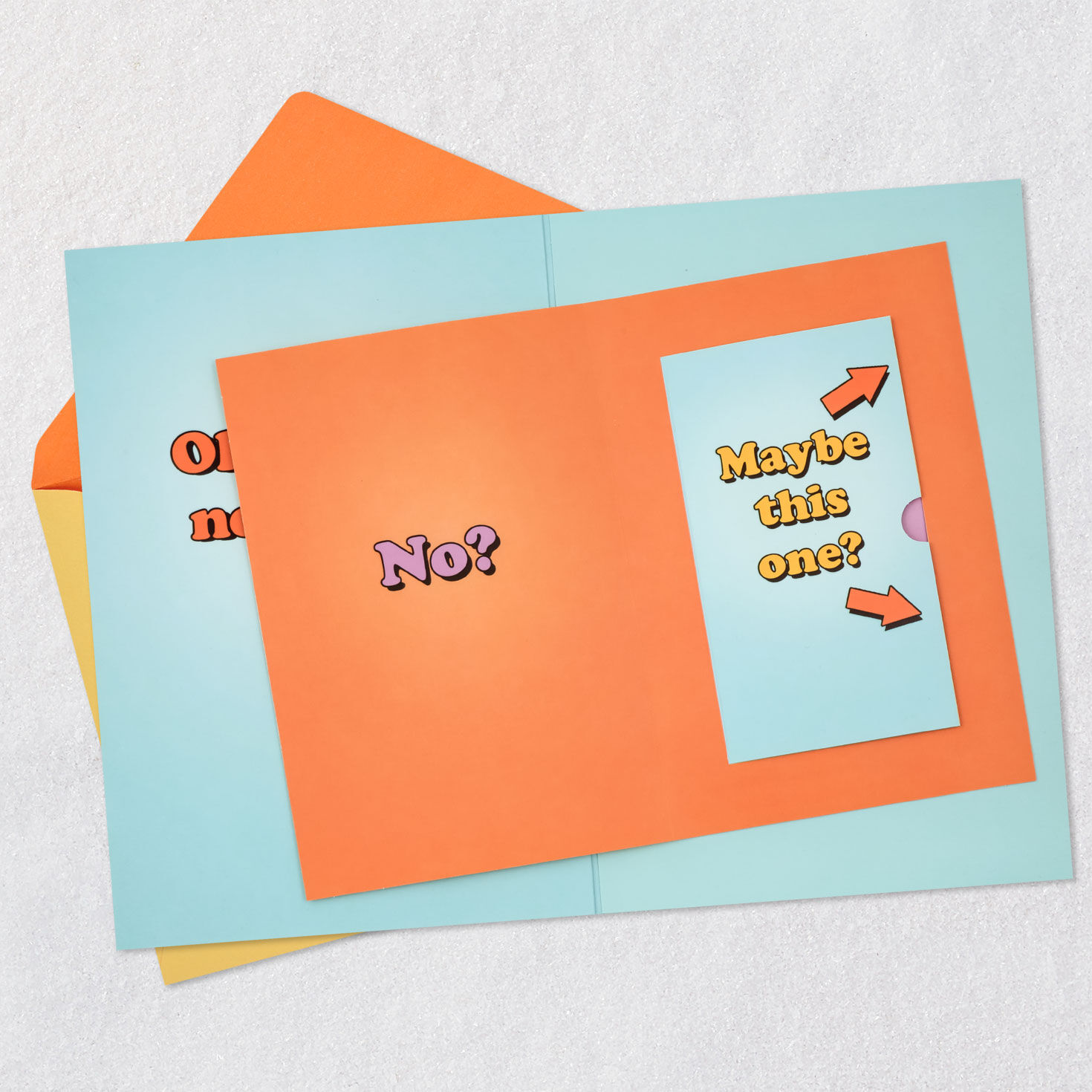 No Present Card Within a Card Funny Birthday Card Open card with envelope image number 5
