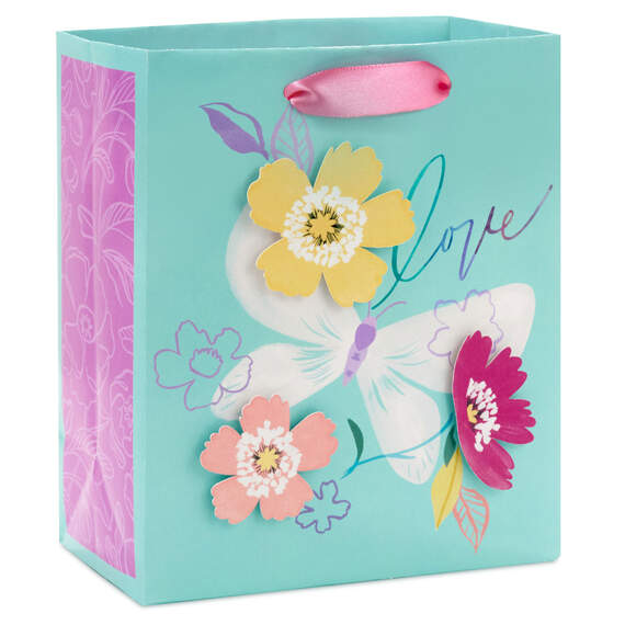 6.5" Floral Love Small Gift Bag, , large image number 1