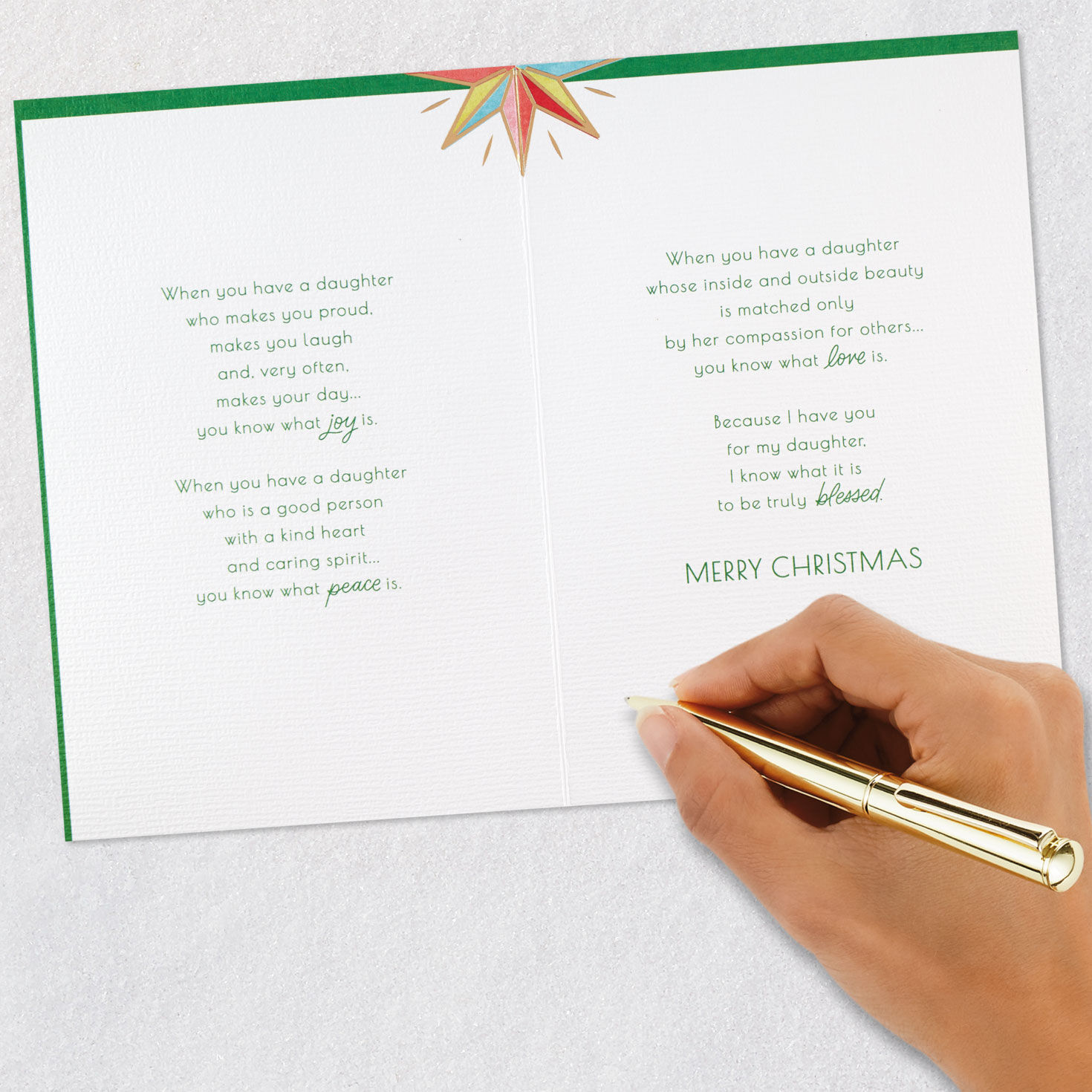 You Bring So Much Love to Life Christmas Card for Daughter, , large image number 7