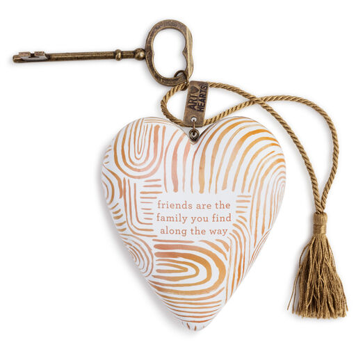 Friends Are Family Art Heart Sculpture, 3.5", 