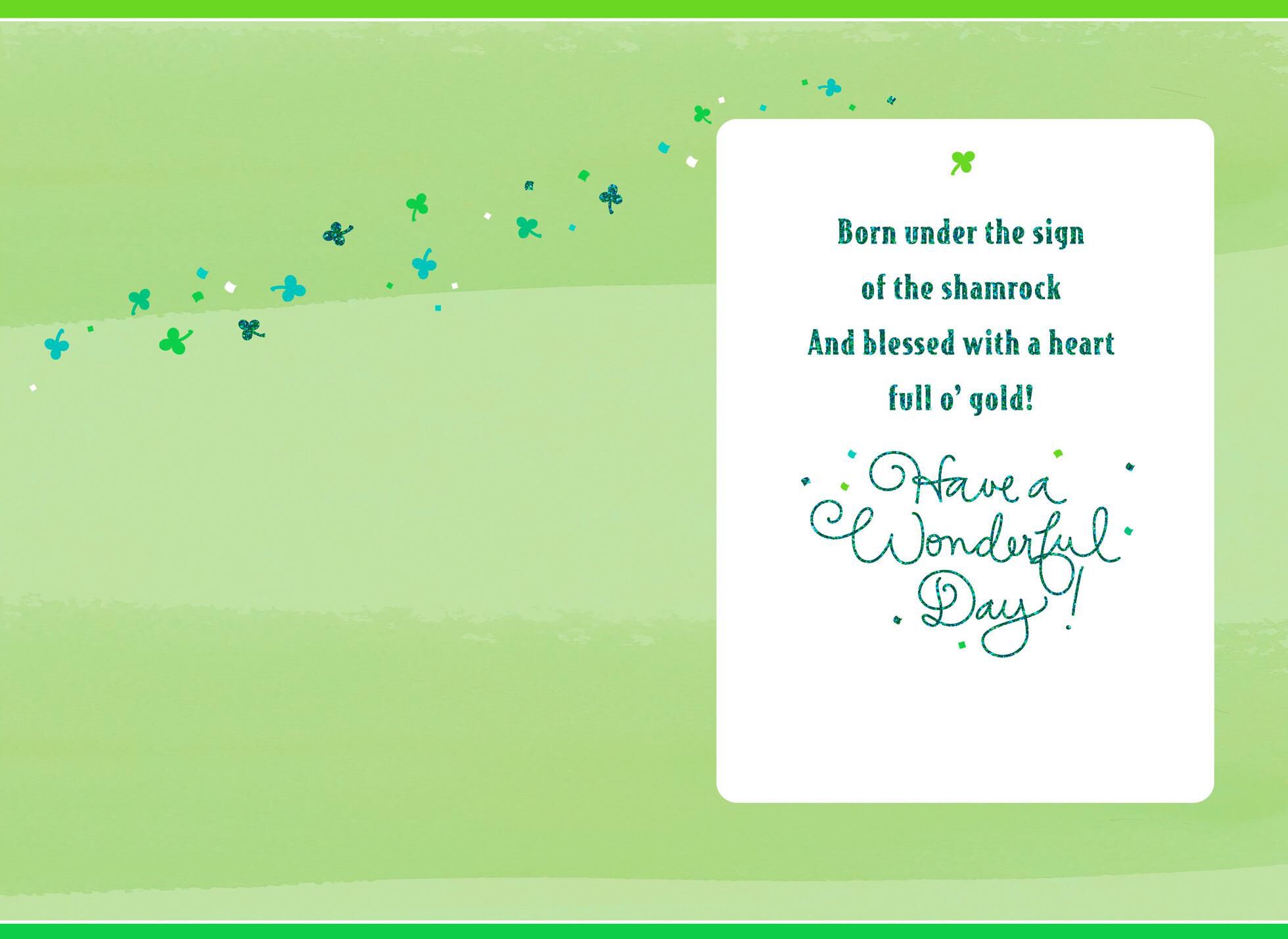 Sign of the Shamrock St. Patrick's Day Birthday Card