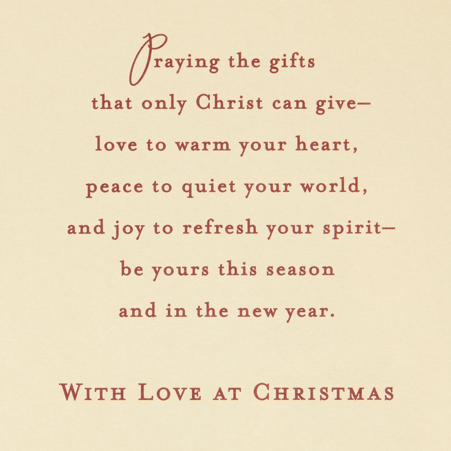 Poinsettia & Plaid Religious Christmas Card for Parents sentiment image number 2