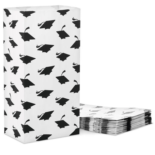 Mortarboards 15-Pack Graduation Paper Goodie Bags, 
