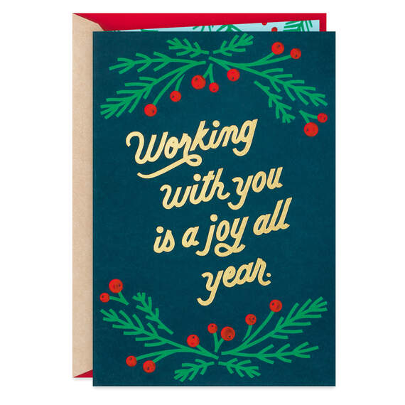 Working With You Is a Joy Christmas Card for Co-Worker, , large image number 1