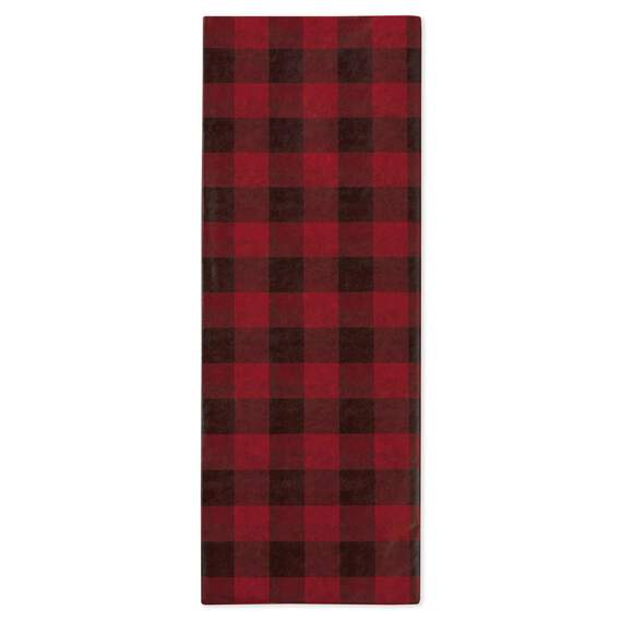 Red and Black Buffalo Check Tissue Paper, 6 sheets