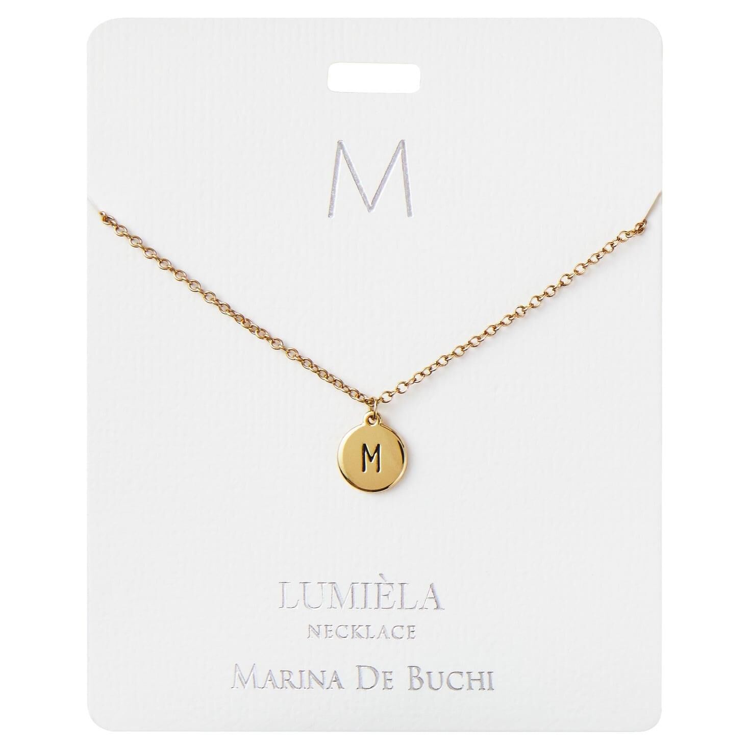 M Initial Pendant Necklace 20