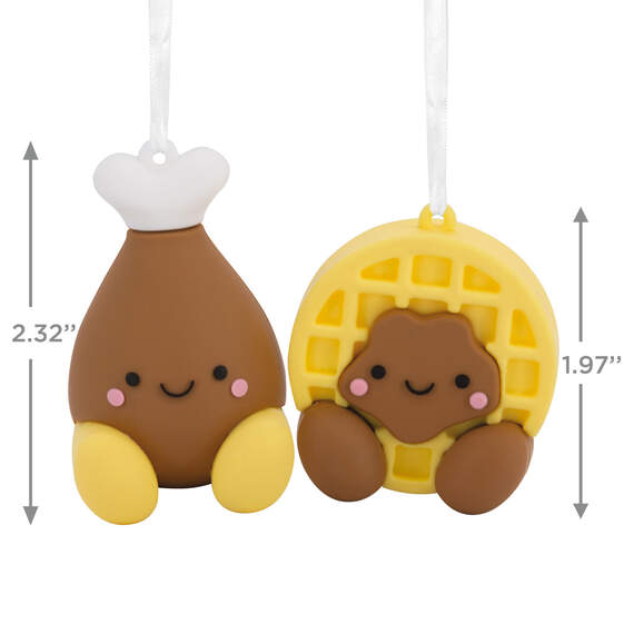 Better Together Chicken and Waffle Magnetic Hallmark Ornaments, Set of 2, , large image number 3