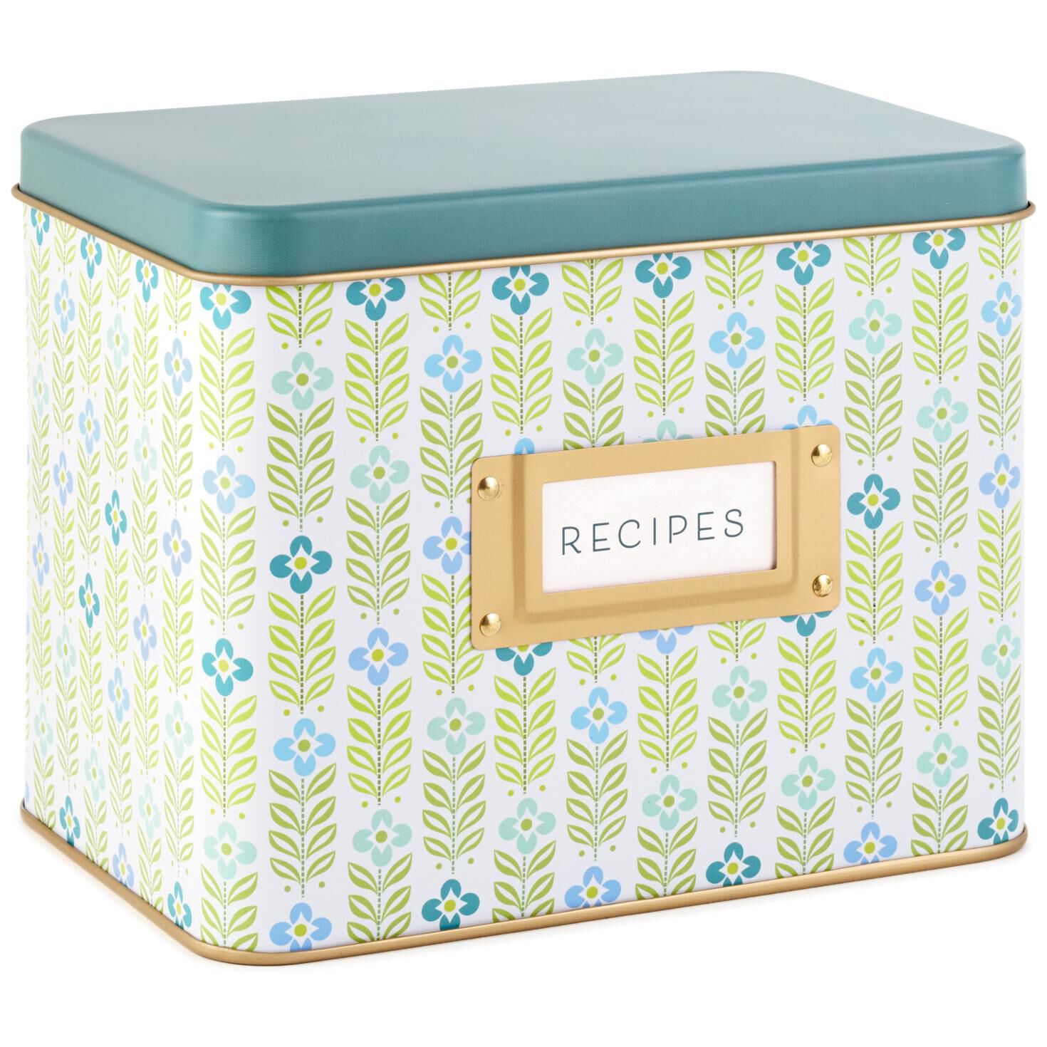 Mid Century Modern Tin Recipe Card Holder Recipe Organizers