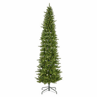 9 ft Pre-Lit Natural Cut Narrow Saginaw Spruce Christmas Tree with 750 Color-Changing LED Lights