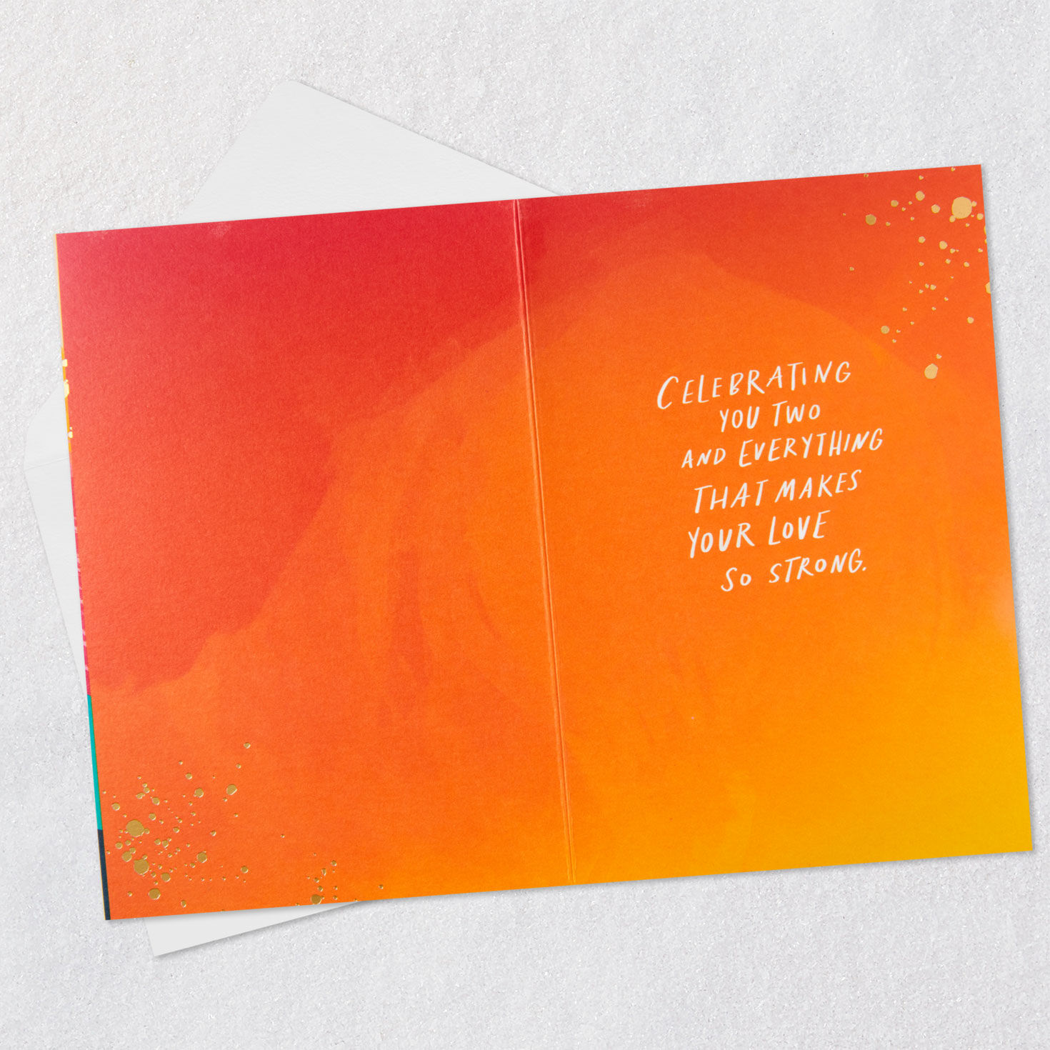 Morgan Harper Nichols Pink and Teal Landscape Anniversary Card  image number 3