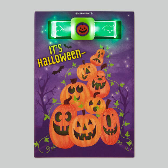 Pumpkins Halloween Card With Light-Up Wristband With Sound, , large image number 2
