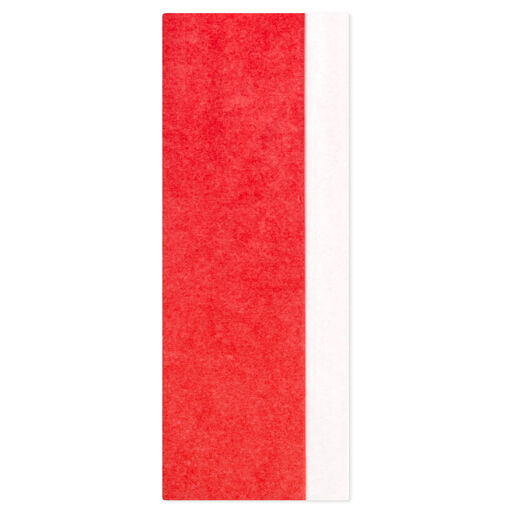 Solid Red and White 2-Pack Tissue Paper, 8 sheets, Red/White
