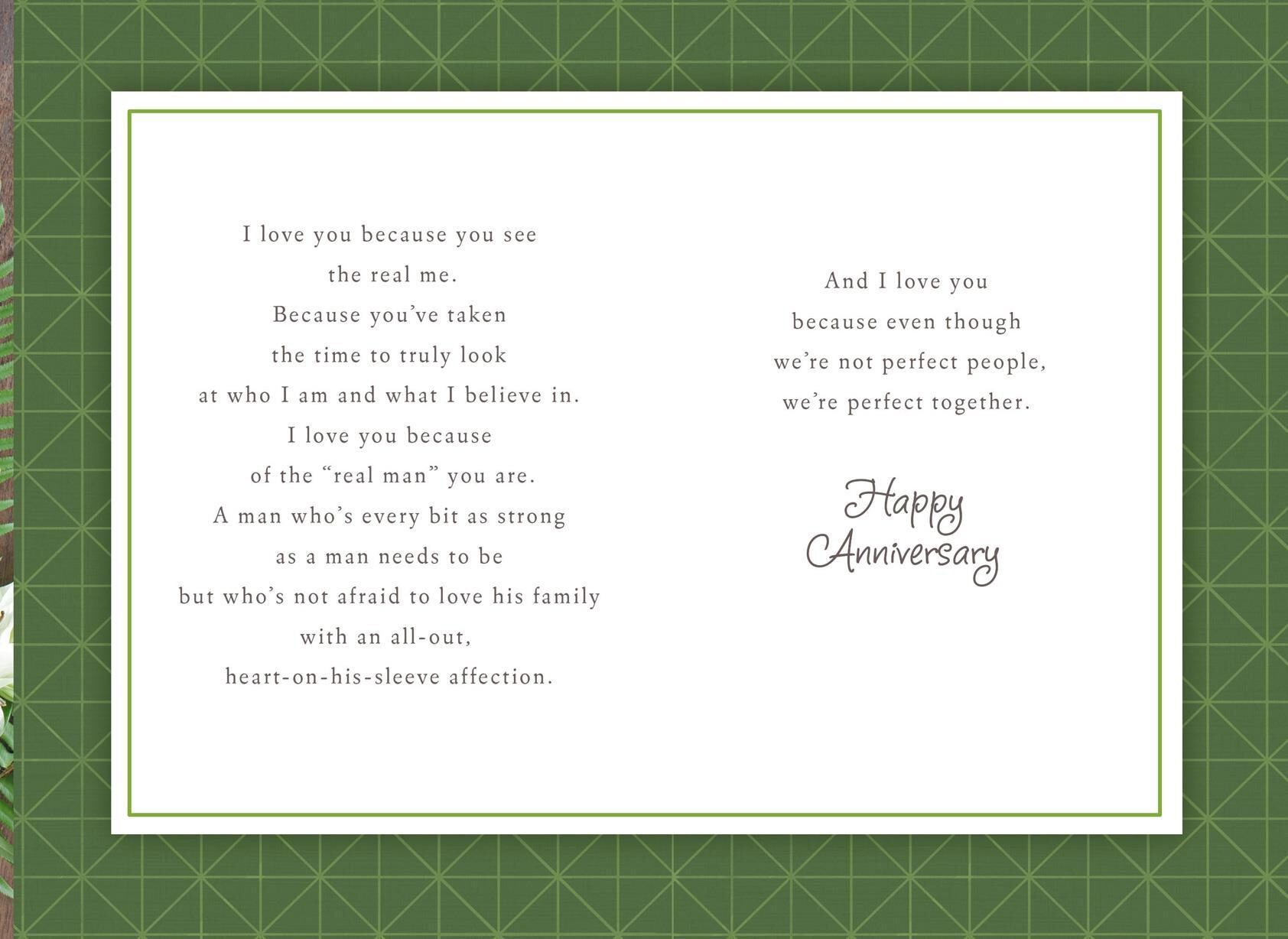 We're Perfect Together Anniversary Card for Him