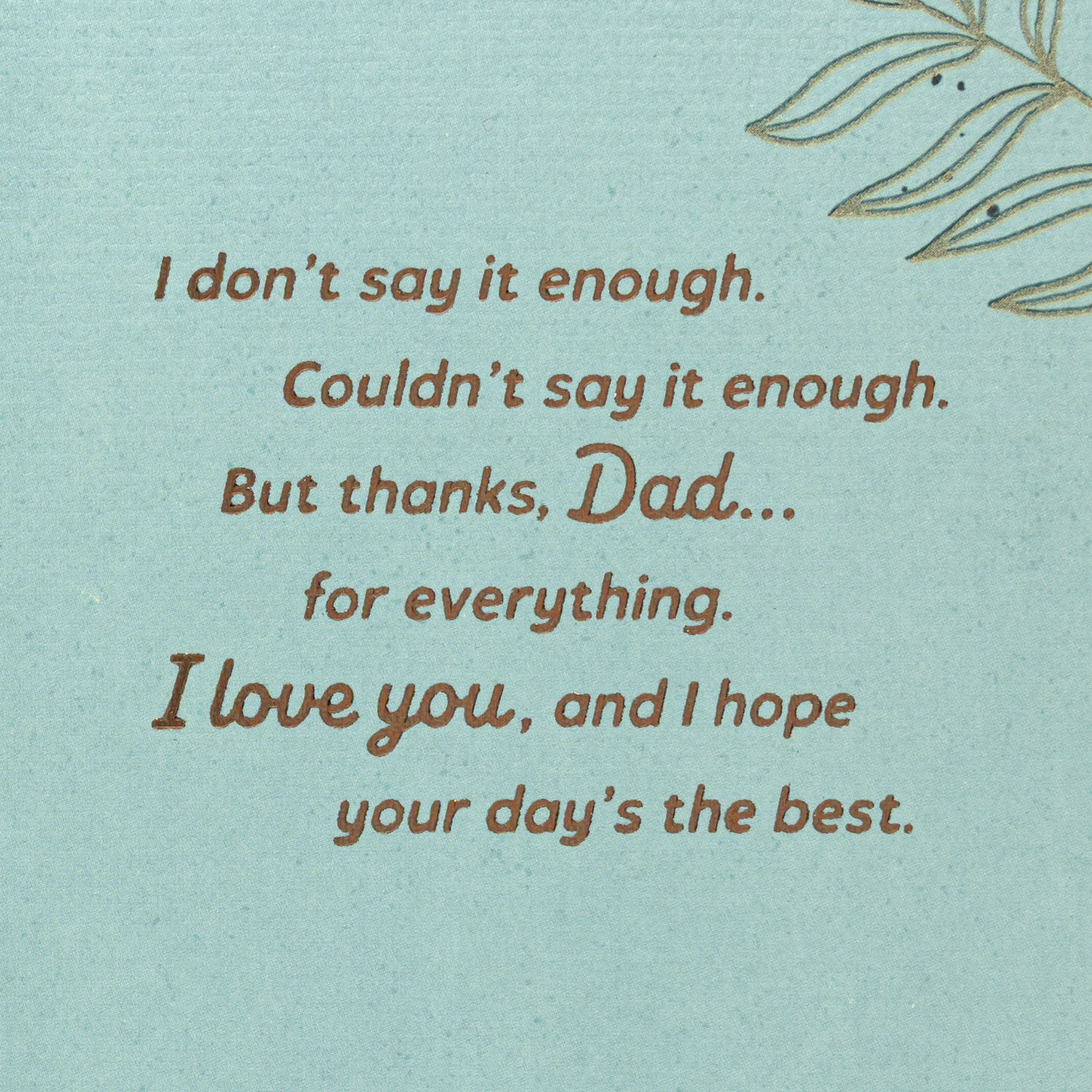 Leaves and Circles Birthday Card for Dad Sentiment image number 2