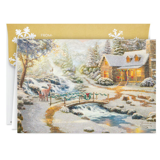 Thomas Kinkade Places Like Home Boxed Christmas Cards, Pack of 16, 
