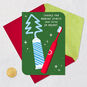 Toothpaste Tree with Red Brush Christmas Card for Dental Assistant Card Front with Envelope and Gold Seal image number 5