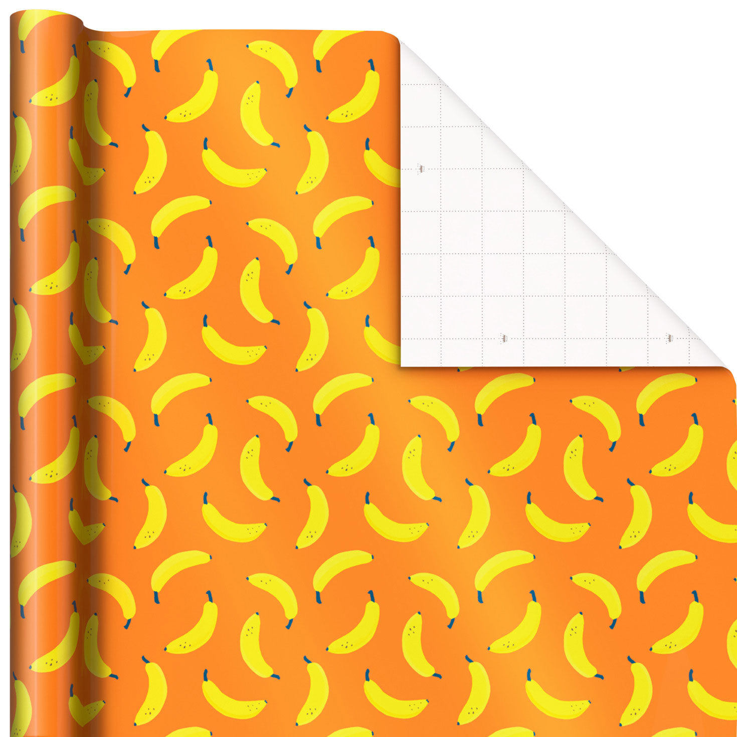 Bananas on Orange Wrapping Paper, 20 sq. ft. - Wrapping Paper