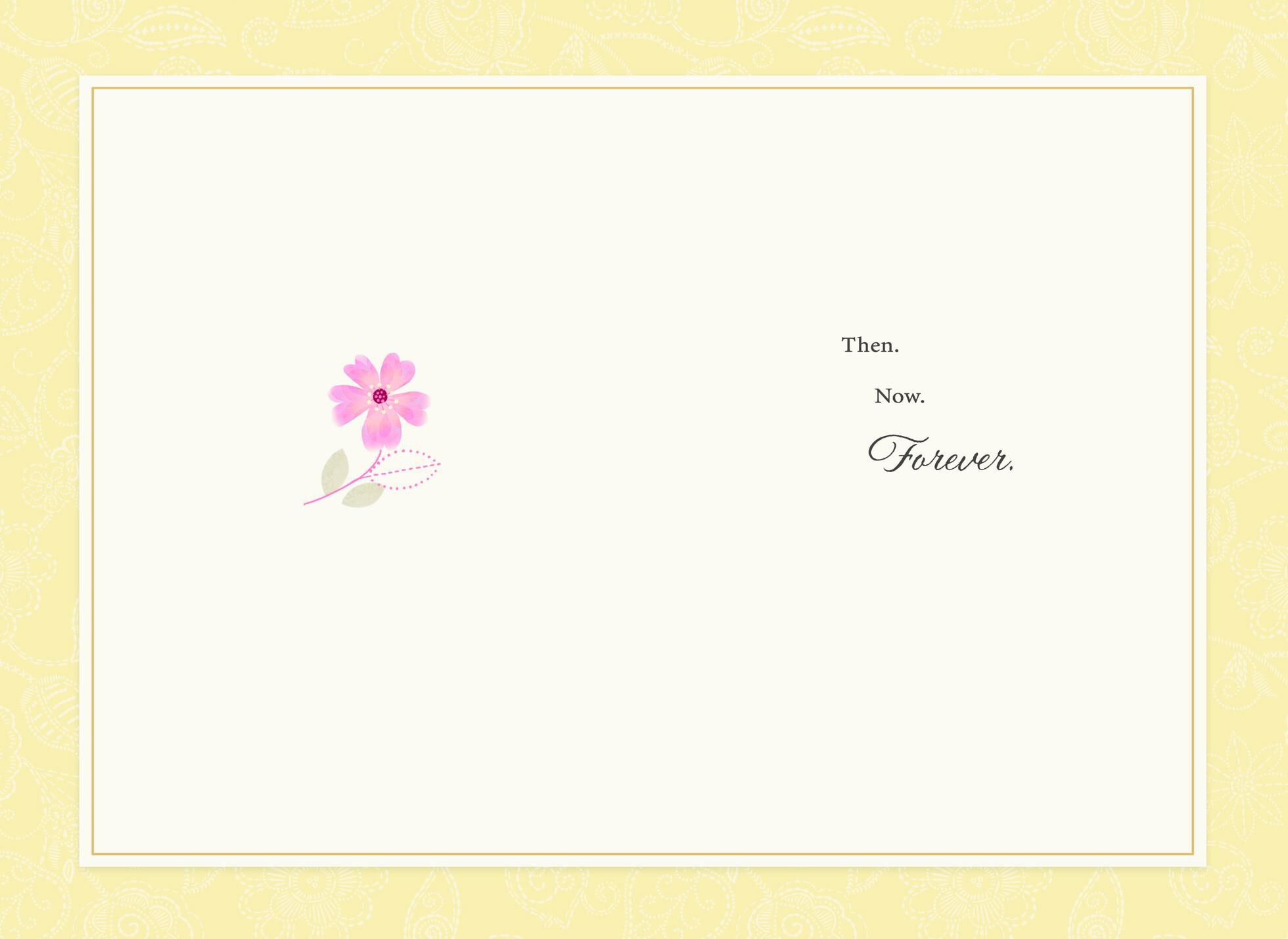 All My Love Birds on Yellow Anniversary Card