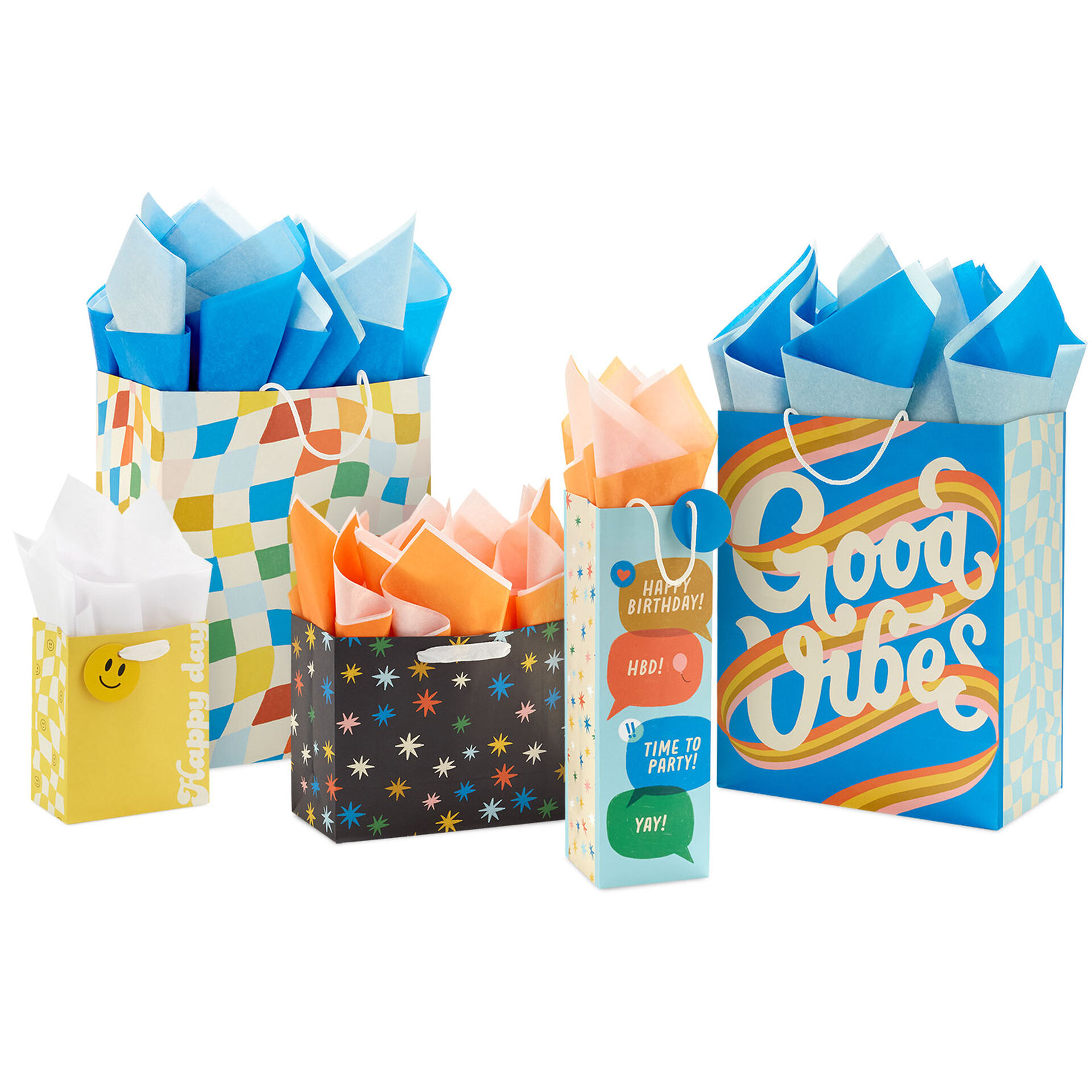 Bright Vibes Gift Wrap Collection Gift Bags Hallmark