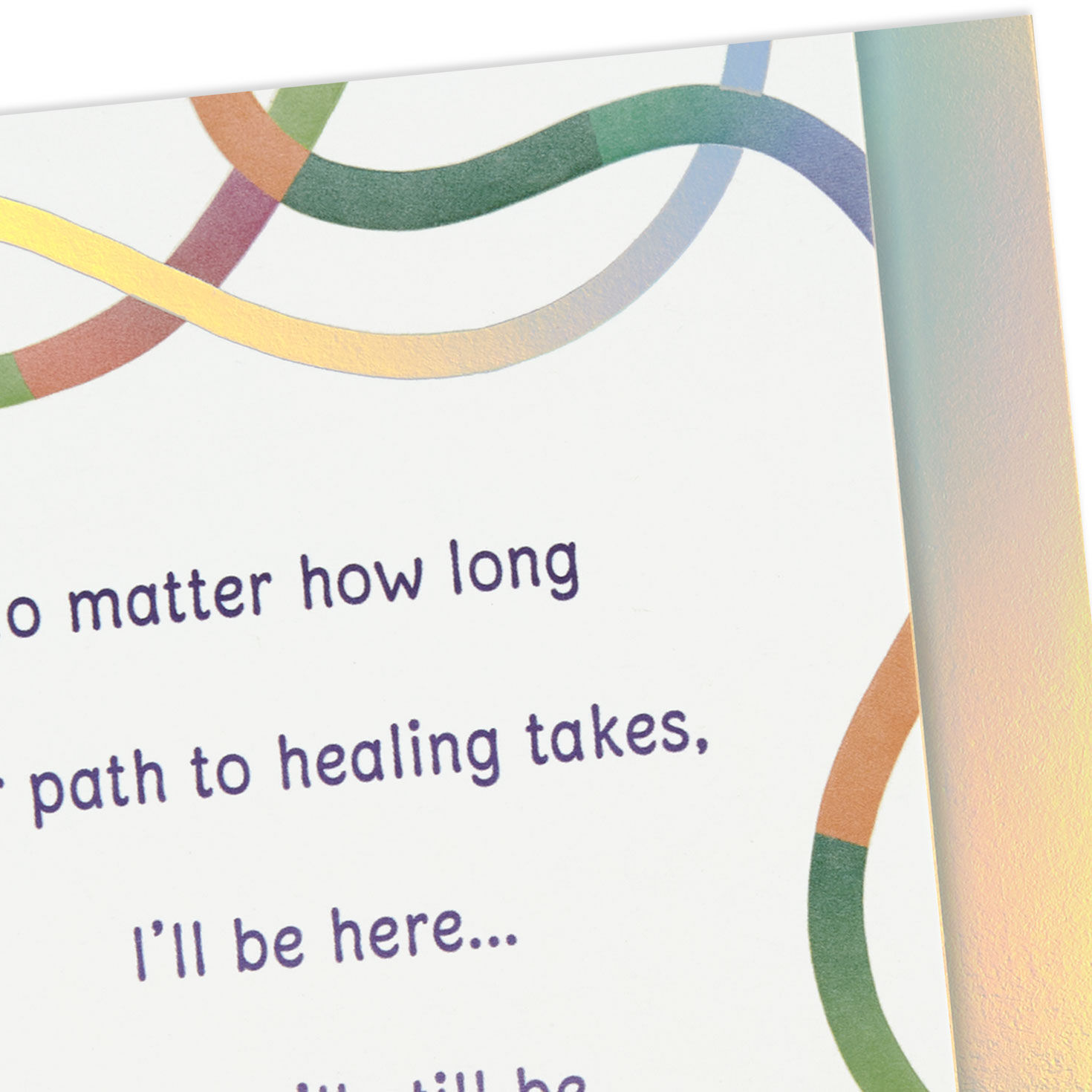 Colorful Lines Get Well Card Card Front Detail image number 5