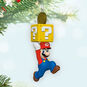 Super Mario With Question Block Keepsake Ornament hanging on tree image number 2