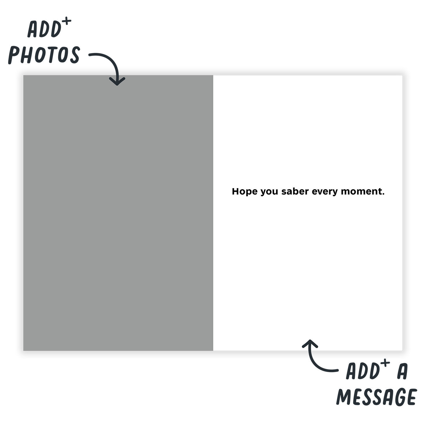 May the 4th Lightsabers Personalized Card Open Card indicating personalization image number 9