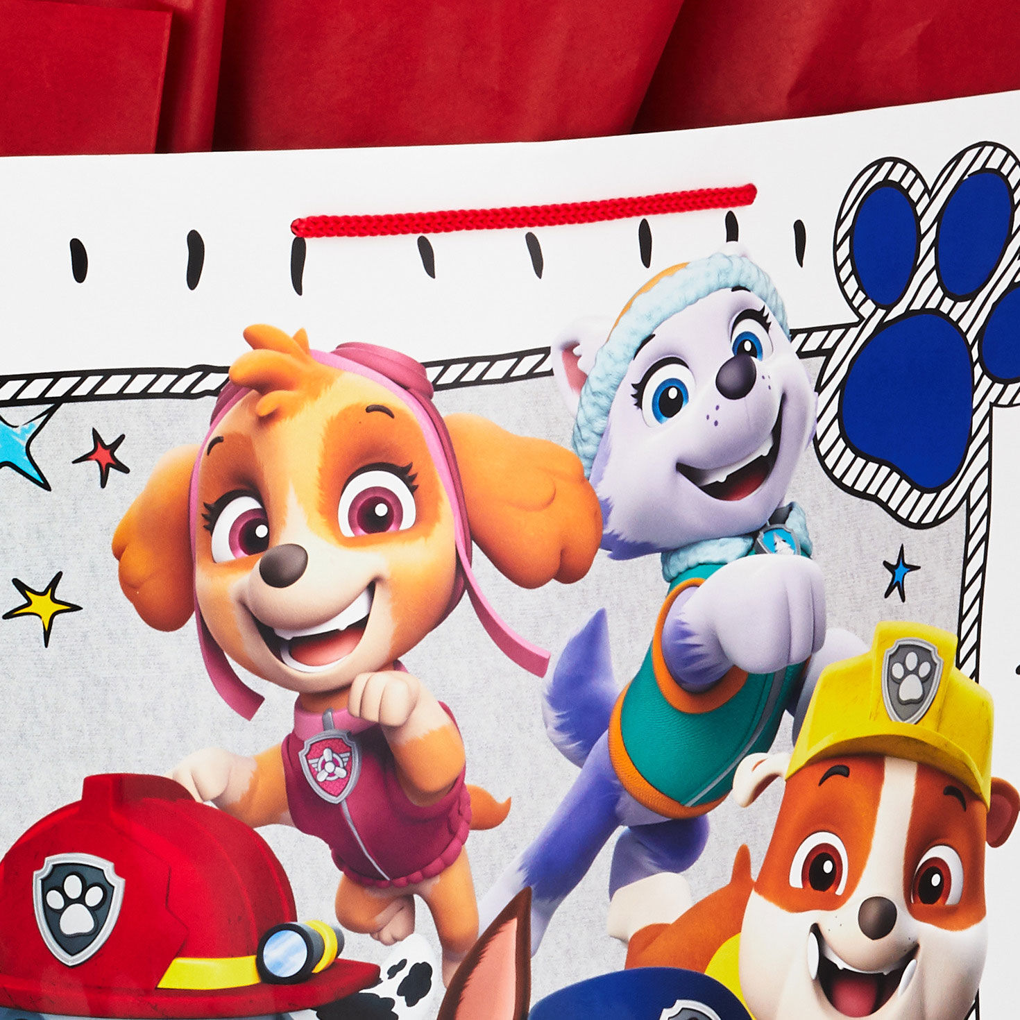 Paw Patrol Pups XL Gift Bag With Tissue upclose view image number 4