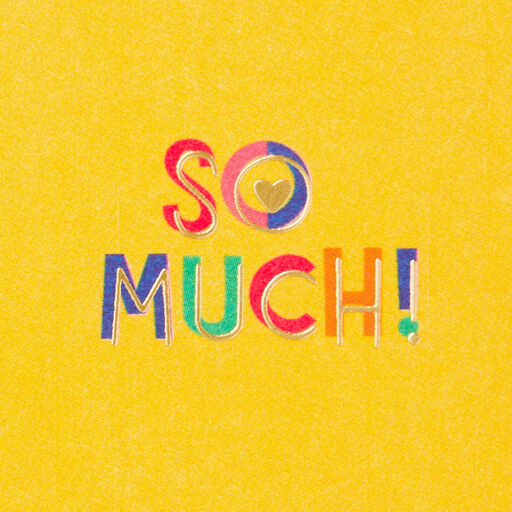 3.25" Mini Heart You So Much Love Card, 