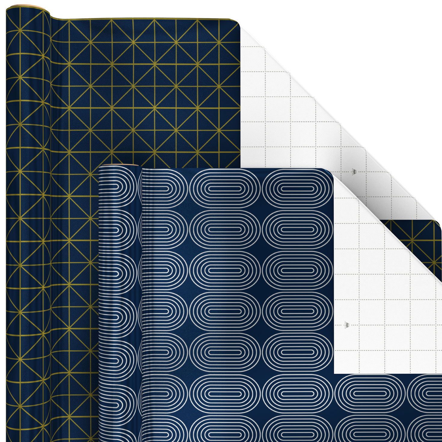 Geometric Metallics 6-Pack Assorted Wrapping Paper Roll Bundle, 180 sq. ft. total, , large image number 5