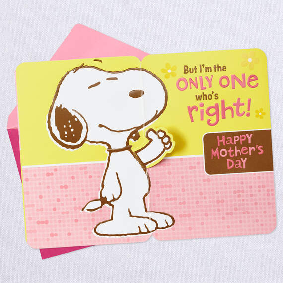 Peanuts® Snoopy Funny Pop-Up Mother's Day Card for Mom From Son, , large image number 3
