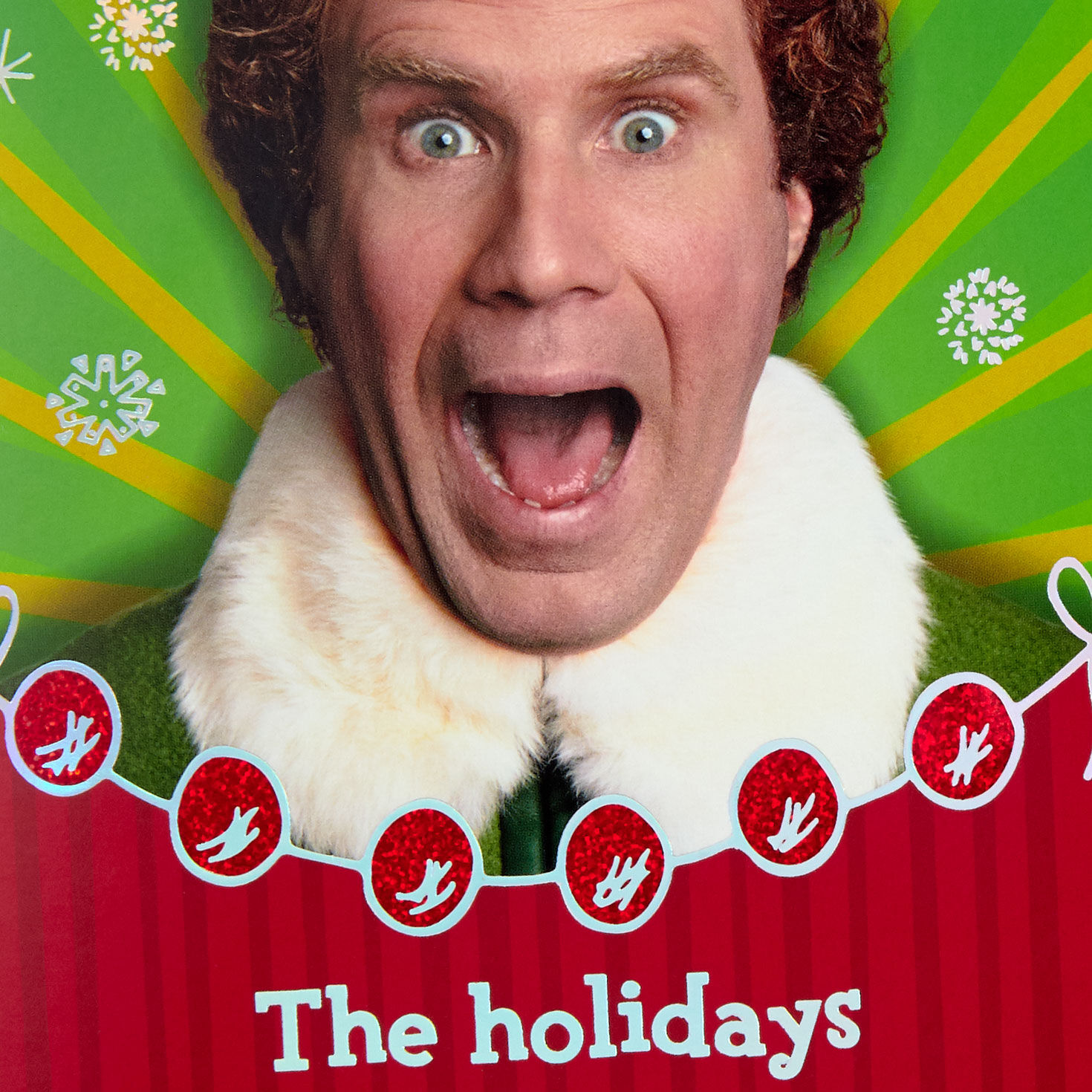 Buddy the Elf Funny Christmas Card Card Front Detail image number 4