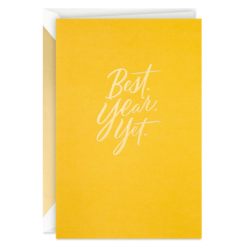 Best Year Yet Gold Birthday Card, 