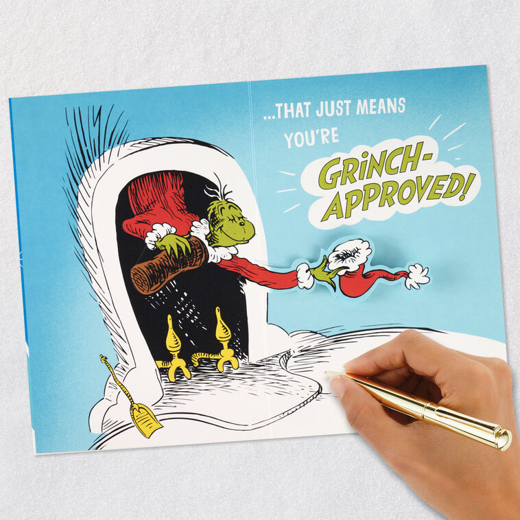Grinch Santa Christmas Card Signing card image number 7