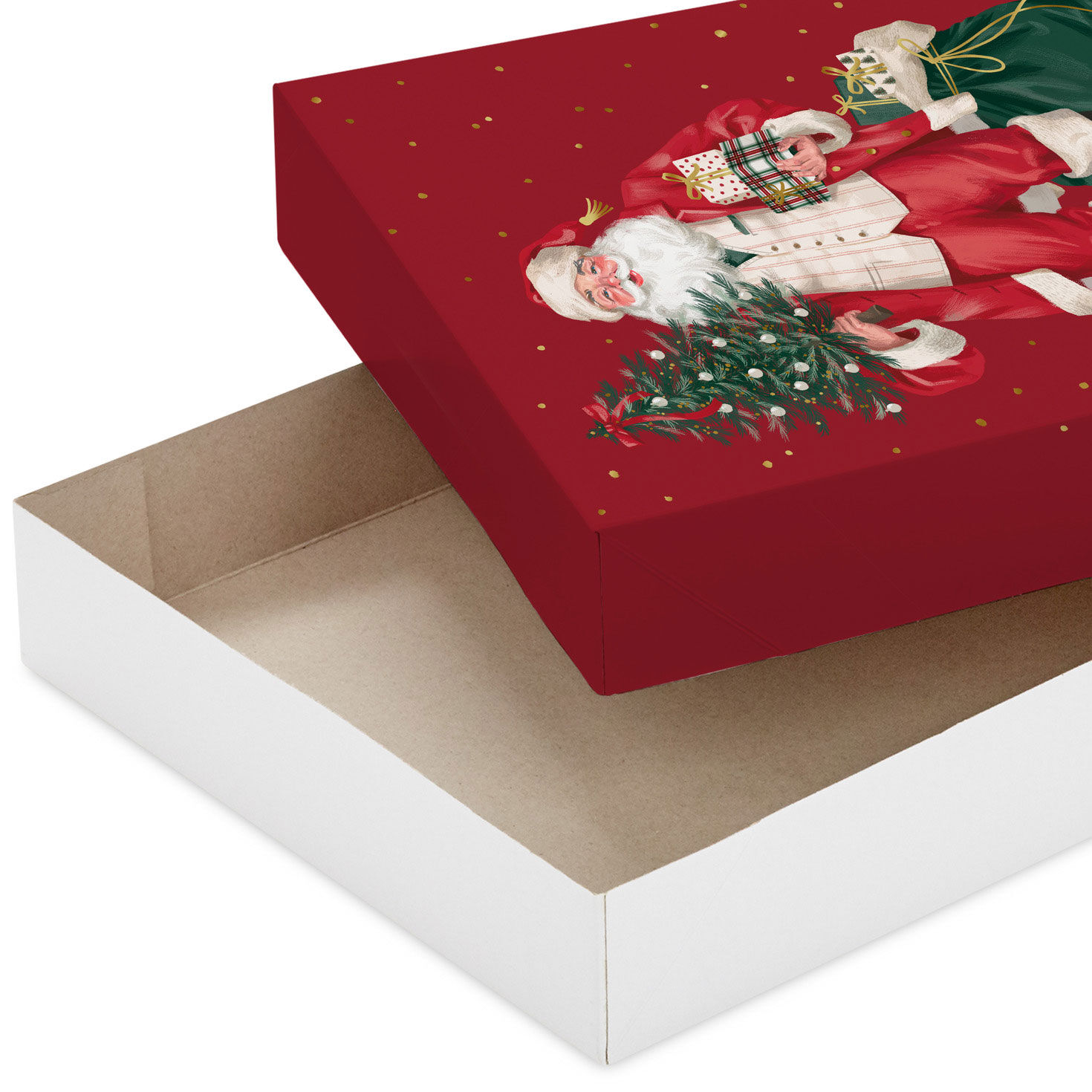 Santa and Plaid 3-Pack Large Christmas Gift Boxes open image number 5
