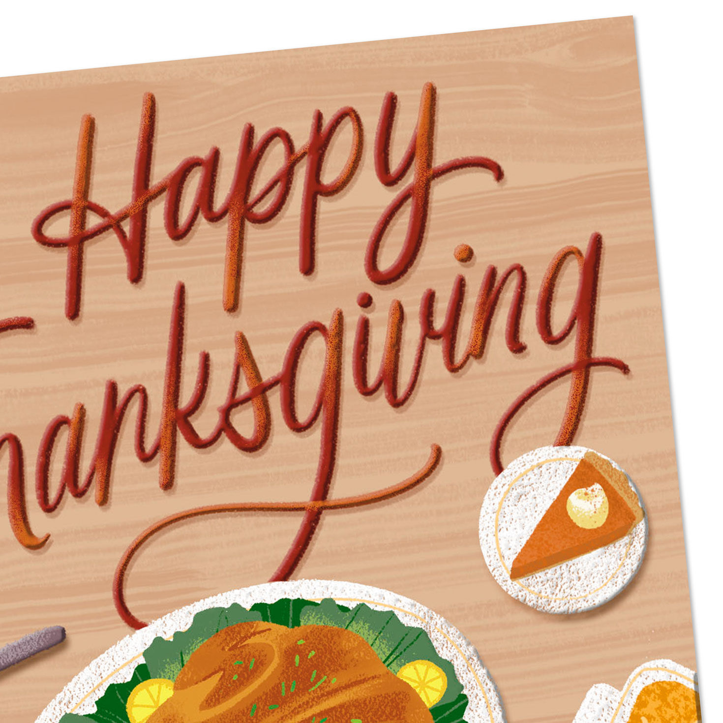 Pass the Blessings and Pour on the Thanks Thanksgiving Card, , large image number 4