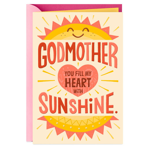 You Fill My Heart With Sunshine Mother's Day Card for Godmother, 