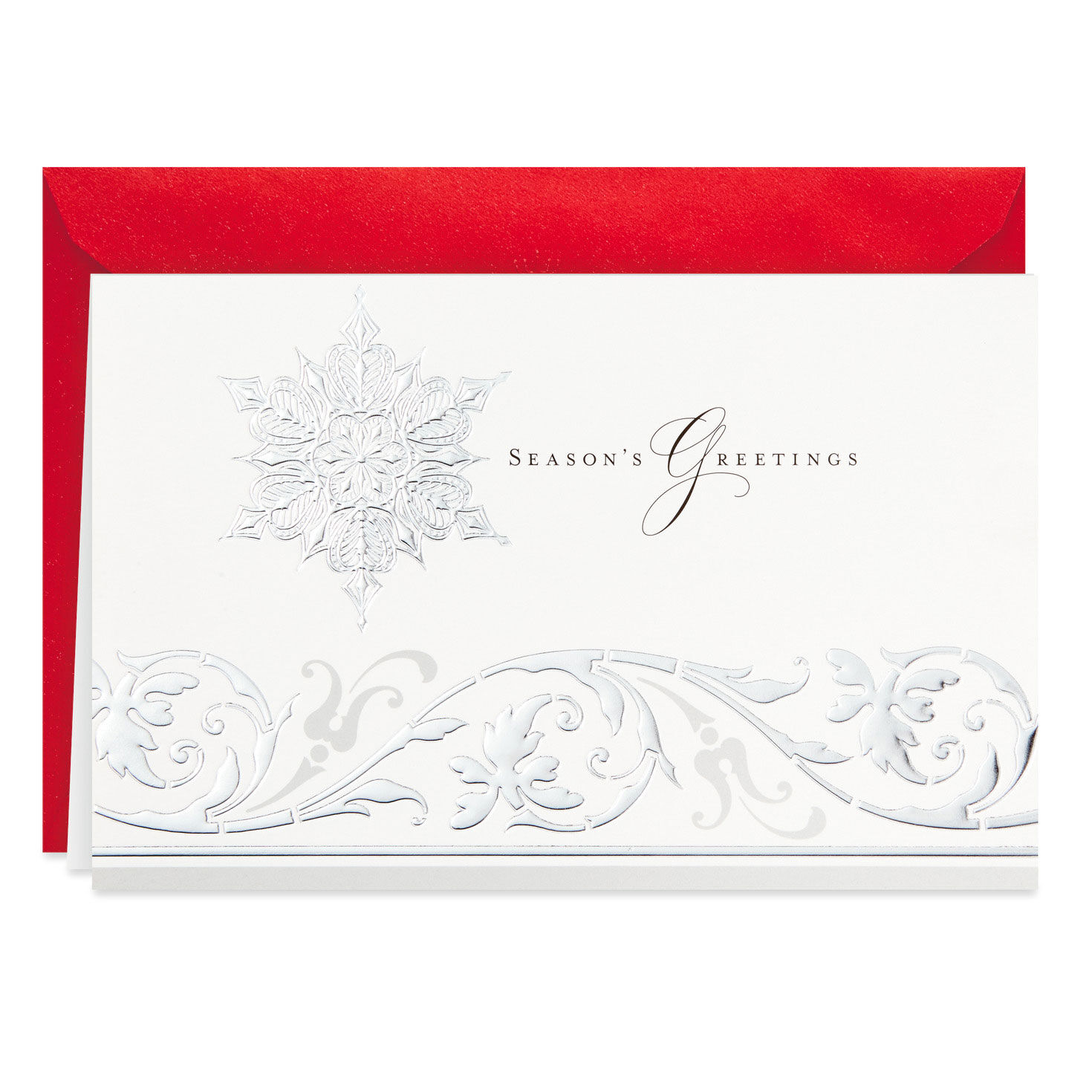 Snowflake Boxed Christmas Cards Bulk Pack card front image number 2