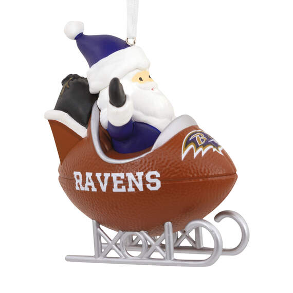 NFL Baltimore Ravens Santa Football Sled Hallmark Ornament, , large image number 1