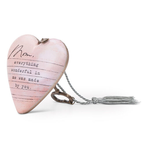 Demdaco Mom Dear You Art Heart Sculpture, 3.5", 