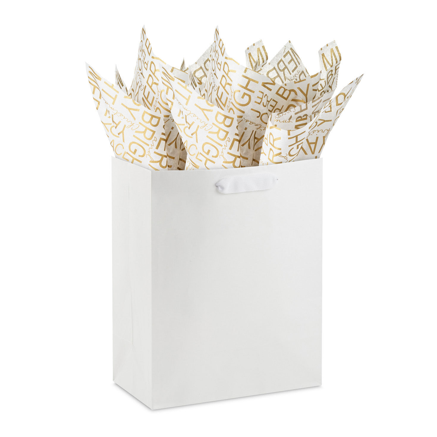 Gold Messages on White Christmas Tissue Paper, 6 sheets for only USD 1.99 | Hallmark