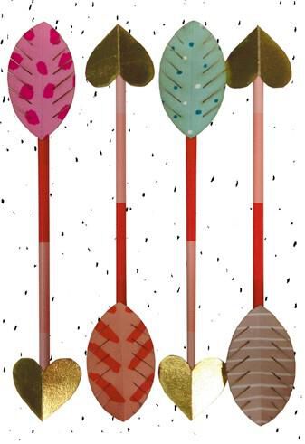 Valentine Arrows Valentine's Day Card