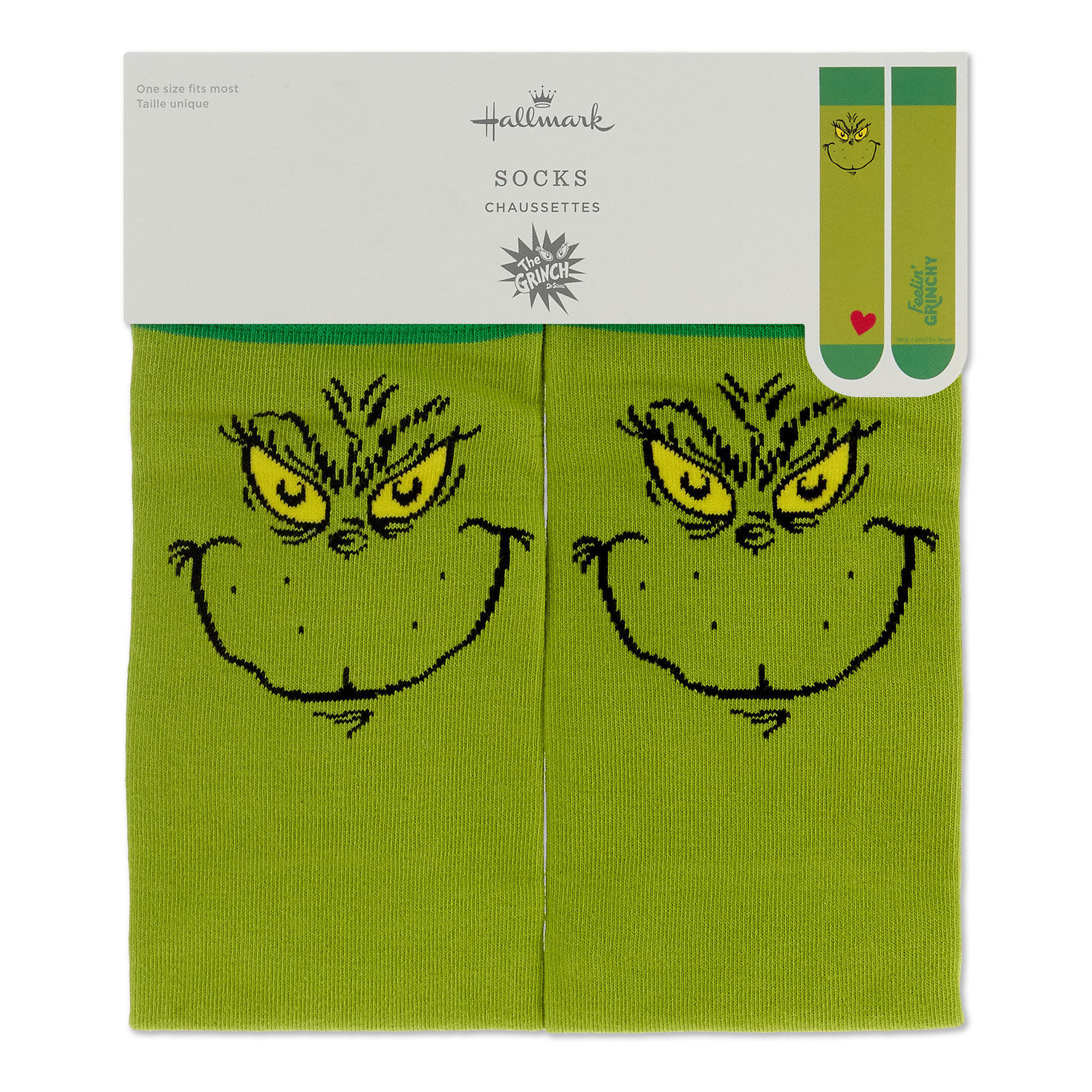 Dr. Seuss&trade; Feelin' Grinchy Novelty Crew Socks, , large image number 4